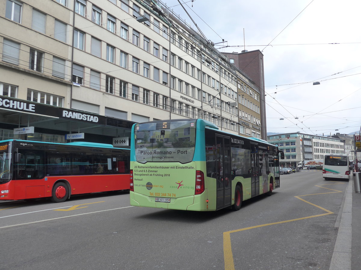 (189'627) - VB Biel - Nr. 195/BE 821'195 - Mercedes am 26. M�rz 2018 beim Bahnhof Biel