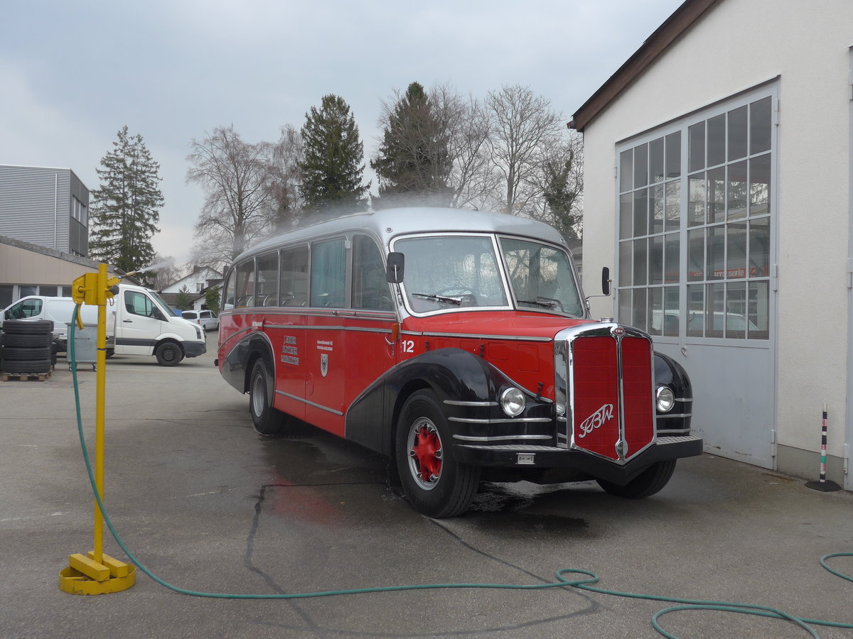 (189'659) - Meier, Gr�t - Nr. 12 - FBW/R&J (ex Wespe, Altst�tten; ex AFA Adelboden Nr. 12) am 26. M�rz 2018 in Bellach, Hess