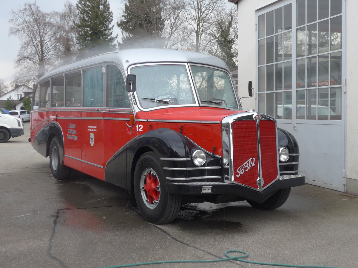 (189'660) - Meier, Gr�t - Nr. 12 - FBW/R&J (ex Wespe, Altst�tten; ex AFA Adelboden Nr. 12) am 26. M�rz 2018 in Bellach, Hess