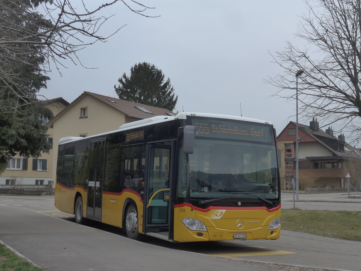 (189'687) - Volkart, Schleinikon - Nr. 333/ZH 471'205 - Mercedes am 26. M�rz 2018 beim Bahnhof Sch�fflinsdorf-Oberweningen