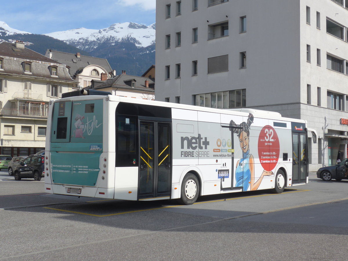 (189'709) - BS Sierre - VS 133'227 - Temsa am 30. M�rz 2018 beim Bahnhof Sierre