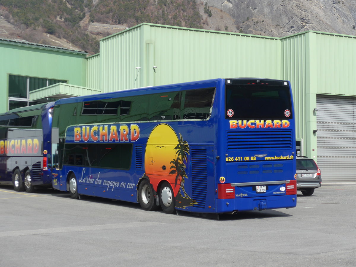 (189'734) - Buchard, Leytron - Nr. 34/FR 219'700 - Van Hool am 30. M�rz 2018 in Leytron, Garage