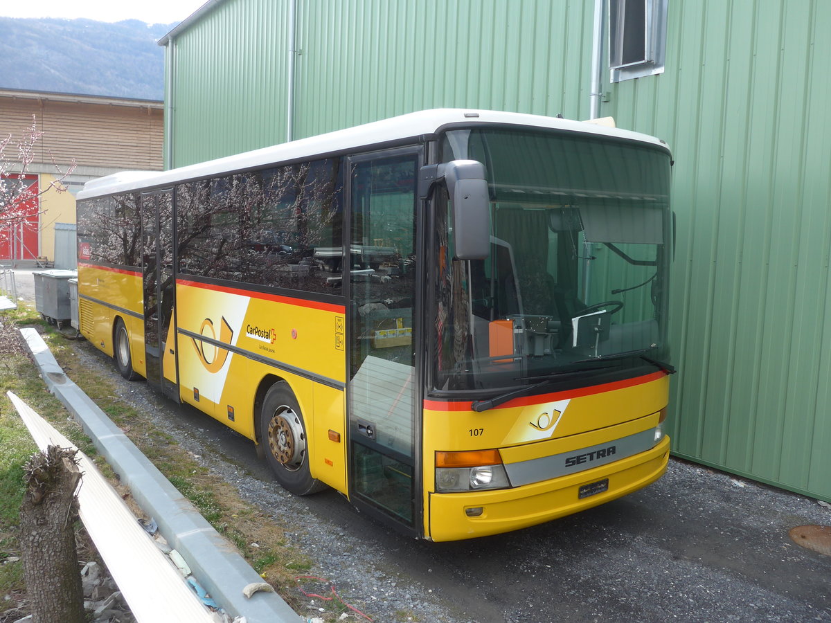 (189'737) - Buchard, Leytron - Nr. 107 - Setra am 30. M�rz 2018 in Leytron, Garage