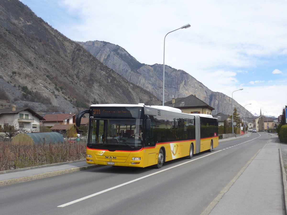 (189'740) - Buchard, Leytron - VS 104'346 - MAN (ex Nr. 160) am 30. M�rz 2018 in Leytron, Route de Saillon