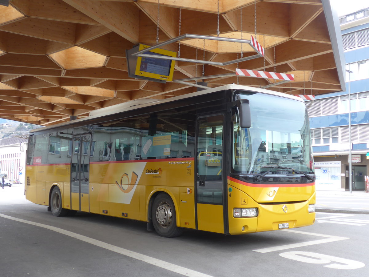 (189'770) - PostAuto Wallis - Nr. 4/VS 355'166 - Irisbus am 30. M�rz 2018 beim Bahnhof Sion