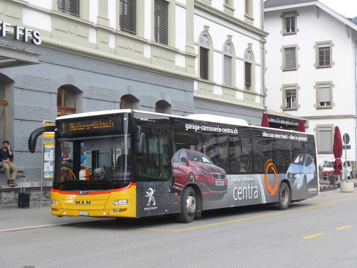 (189'777) - PostAuto Wallis - VS 449'120 - MAN am 30. M�rz 2018 beim Bahnhof Brig