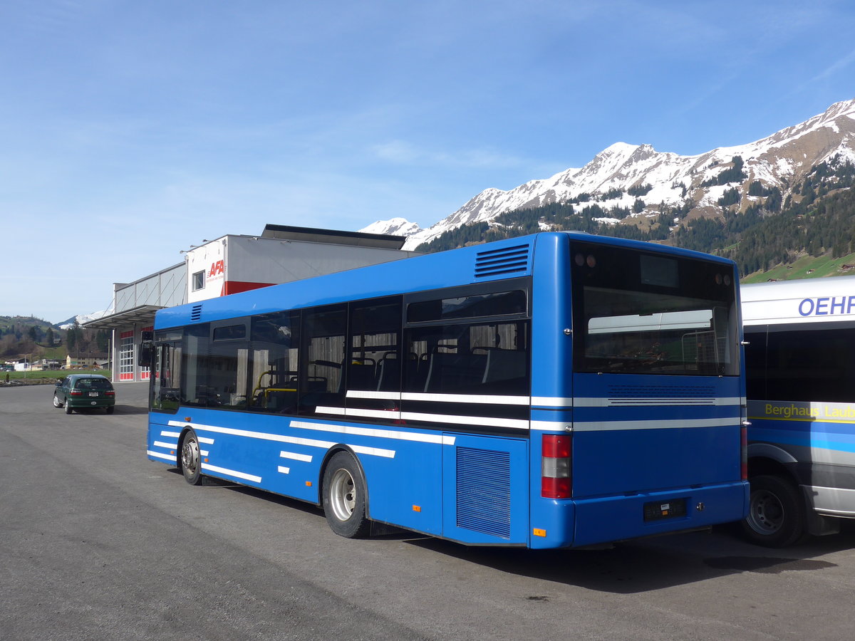 (190'102) - AFA Adelboden - Nr. 56 - MAN/G�ppel am 14. April 2018 in Frutigen, Garage