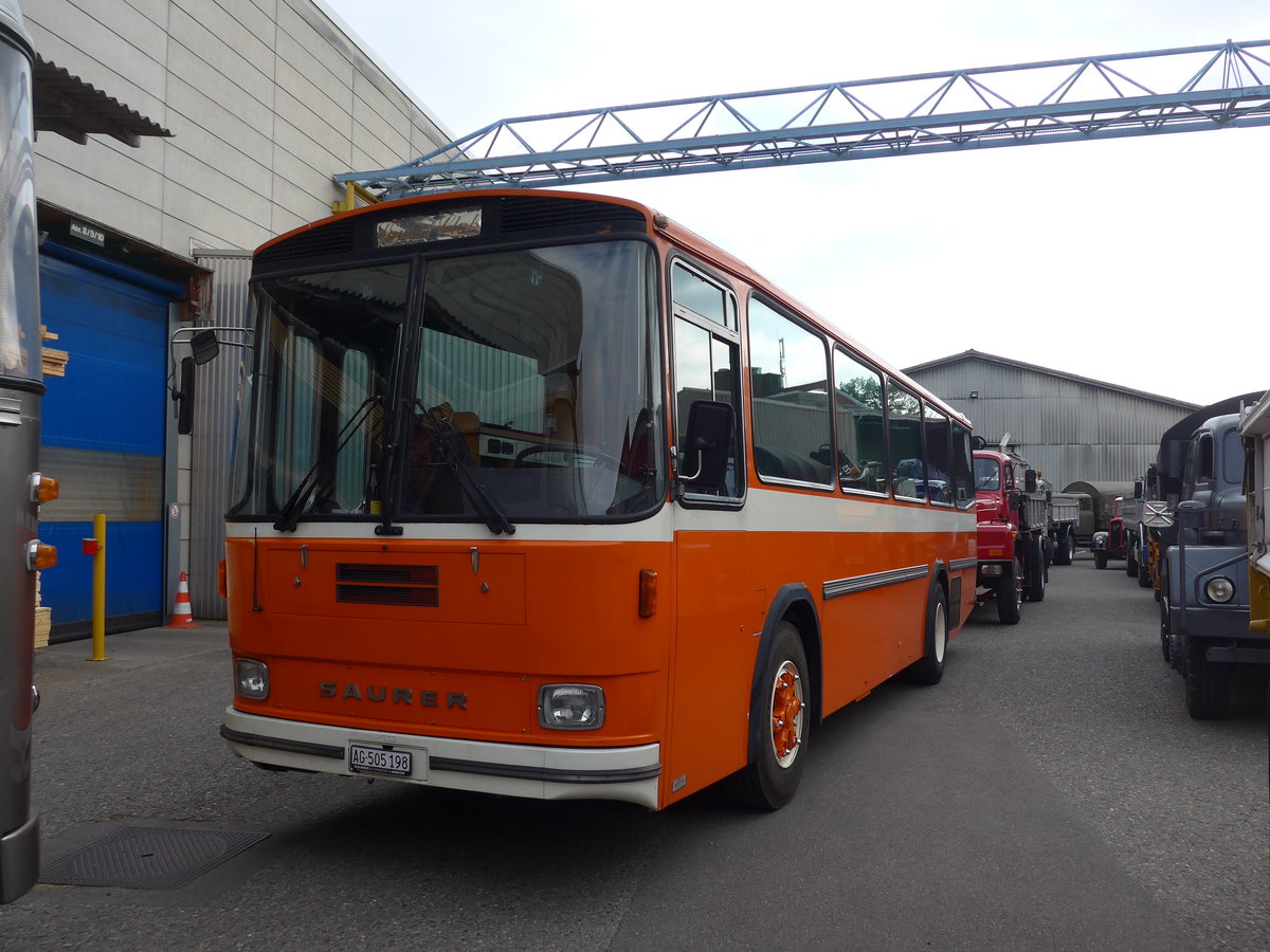 (192'357) - Mangold, Oberengstringen - AG 505'198 - Saurer/Hess (ex RhV Altst�tten Nr. 45) am 5. Mai 2018 in Attikon, Wegm�ller