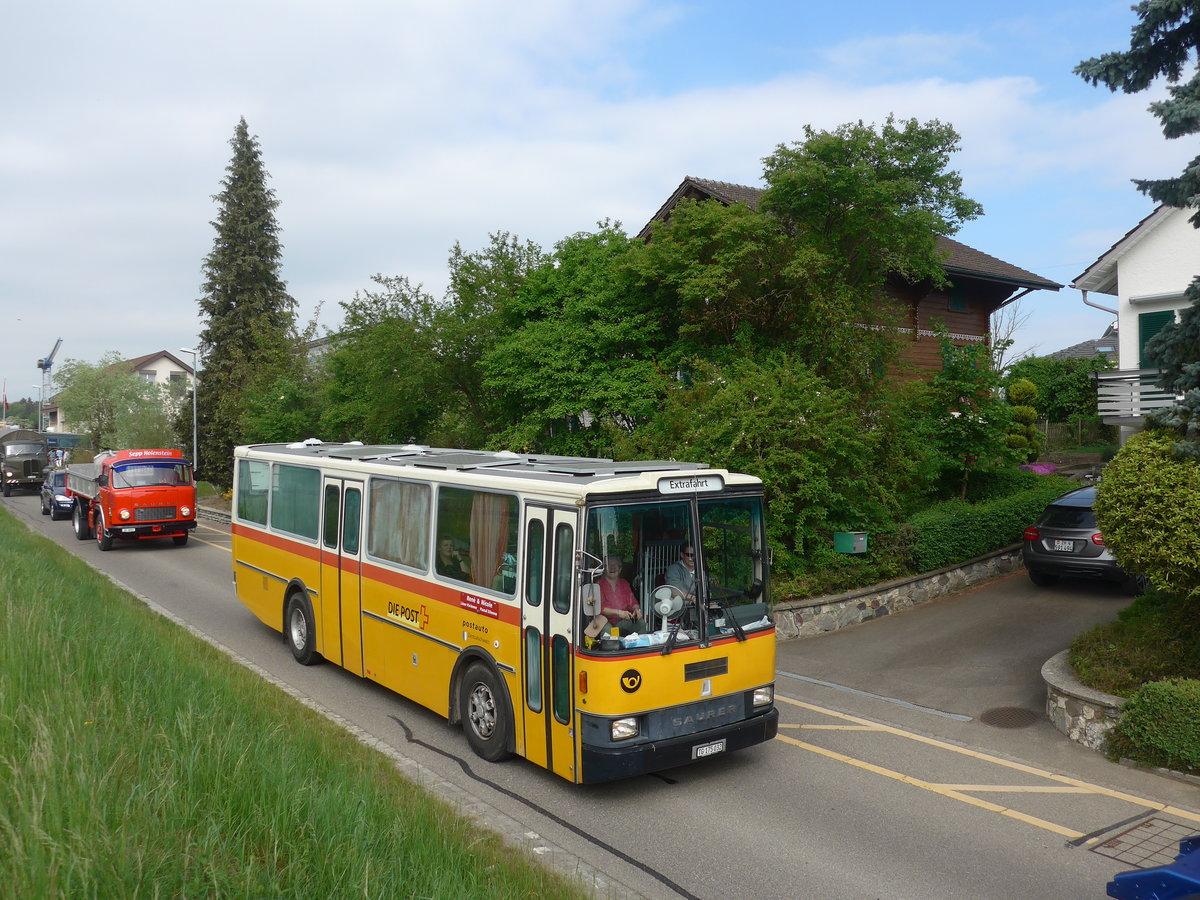 (192'524) - Sch�r, Ettenhausen - TG 175'032 - Saurer/R&J (ex Zimmermann, Kerns; ex Amstein, Willisau) am 5. Mai 2018 in Attikon, Bahnstrasse