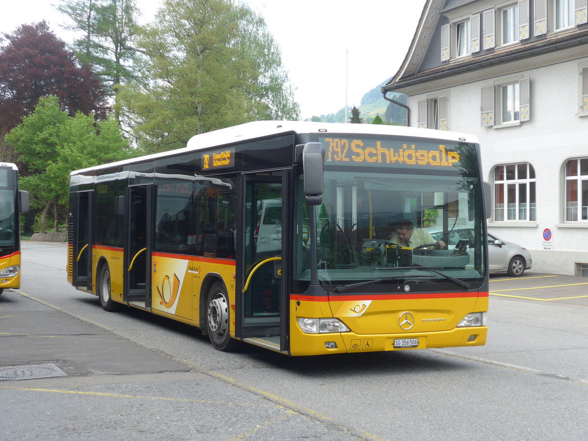 (192'788) - PostAuto Ostschweiz - SG 356'506 - Mercedes (ex Schmidt, Oberb�ren) am 5. Mai 2018 beim Bahnhof Nesslau-Neu St. Johann