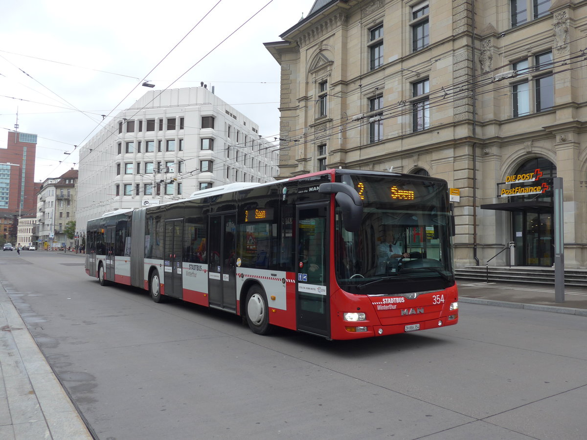 (192'962) - SW Winterthur - Nr. 354/ZH 886'354 - MAN am 10. Mai 2018 beim hauptbahnhof Winterhur