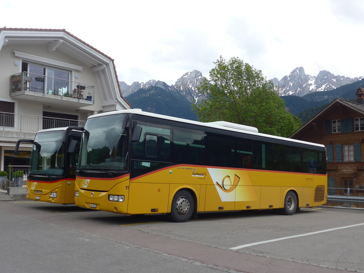 (193'283) - MOB Montreux - Nr. 11/VD 1070 - Irisbus am 21. Mai 2018 beim Bahnhof Ch�teau-d'Oex