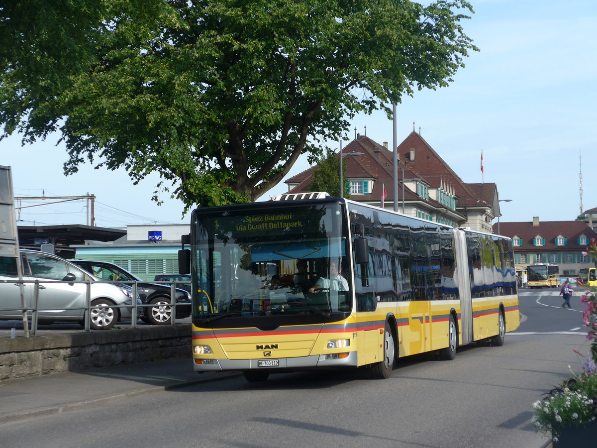 (193'642) - STI Thun - Nr. 119/BE 700'119 - MAN am 3. Juni 2018 bei der Schiffl�ndte Thun