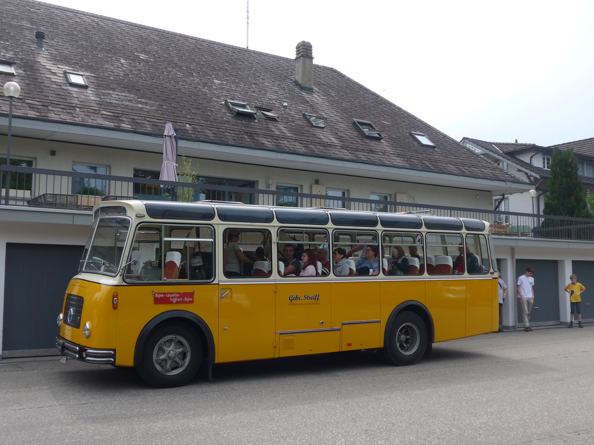 (193'666) - Streiff, Gelterkinden - AG 306'557 - Saurer/Gangloff (ex Oldie-Tours Z�risee, Wollerau; ex OTAG, Wald; ex Leibundgut, Obergoldbach; ex Krebs, Belpberg) am 3. Juni 2018 in Emmenmatt, Moosegg