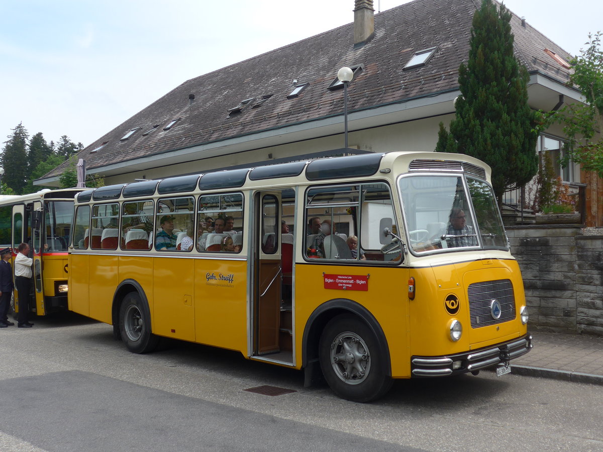 (193'682) - Streiff, Gelterkinden - AG 306'557 - Saurer/Gangloff (ex Oldie-Tours Z�risee, Wollerau; ex OTAG, Wald; ex Leibundgut, Obergoldbach; ex Krebs, Belpberg) am 3. Juni 2018 in Emmenmatt, Moosegg