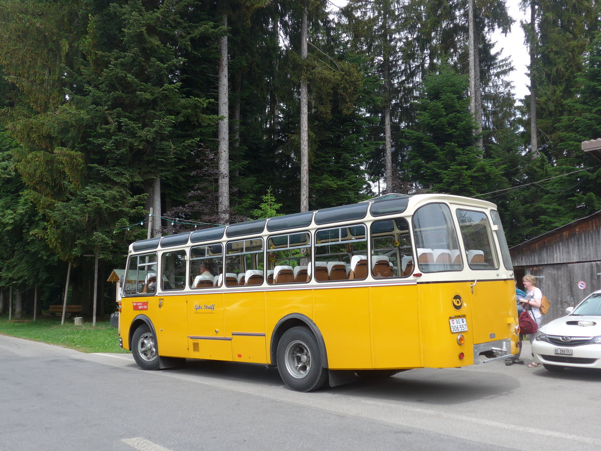 (193'687) - Streiff, Gelterkinden - AG 306'557 - Saurer/Gangloff (ex Oldie-Tours Z�risee, Wollerau; ex OTAG, Wald; ex Leibundgut, Obergoldbach; ex Krebs, Belpberg) am 3. Juni 2018 in Waldh�usern, Kurhaus