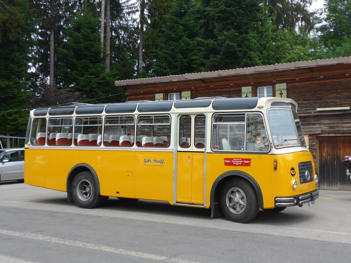 (193'691) - Streiff, Gelterkinden - AG 306'557 - Saurer/Gangloff (ex Oldie-Tours Z�risee, Wollerau; ex OTAG, Wald; ex Leibundgut, Obergoldbach; ex Krebs, Belpberg) am 3. Juni 2018 in Waldh�usern, Kurhaus