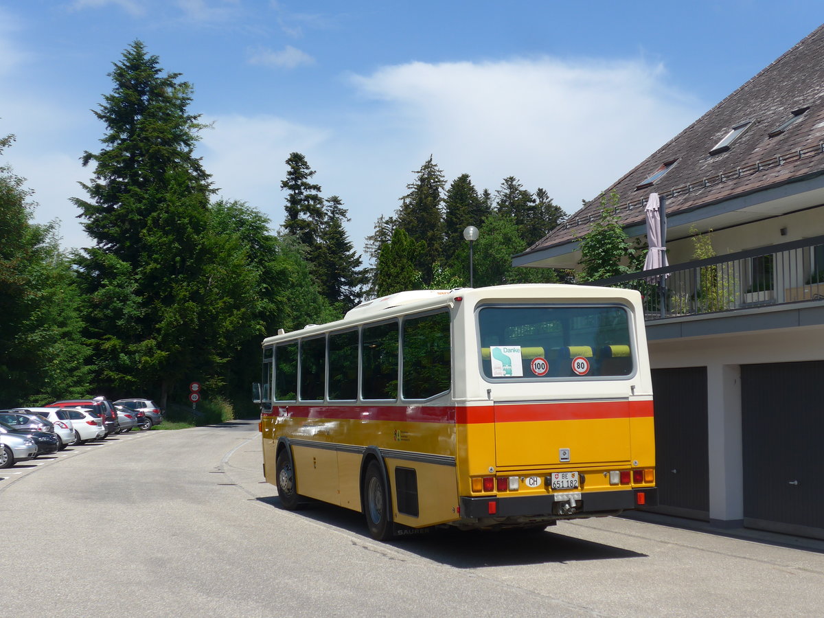(193'707) - Bernair, M�nsingen - BE 651'182 - Saurer/T�scher (ex Schebath, Lauerz; ex Albin, F�llanden; ex Heim, Flums) am 3. Juni 2018 in Emmenmatt, Moosegg