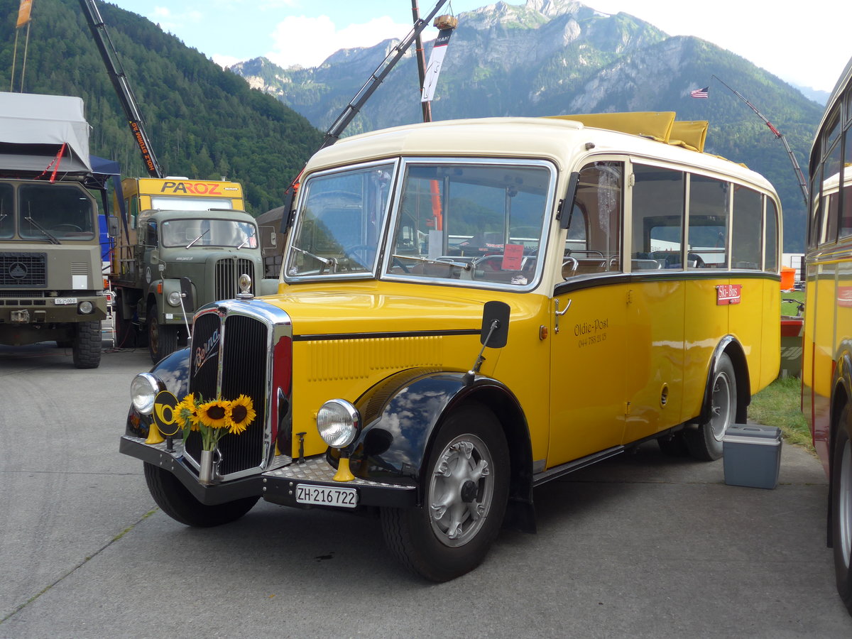 (194'314) - Moser, Sch�nenberg - ZH 216'722 - Berna/Hess (ex Barenco, Faido) am 23. Juni 2018 in Interlaken, Flugplatz