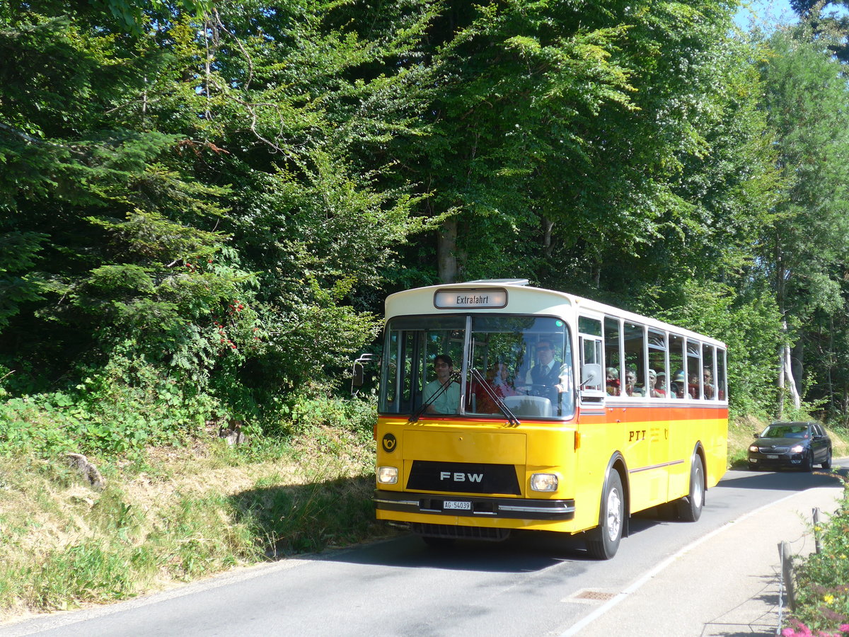 (194'474) - Birchler, Remetschwil - AG 54'039 - FBW/T�scher (ex Gerber, Winkel; ex Eggenberger, M�riken; ex Tanner, Bubendorf; ex P 24'803) am 1. Juli 2018 in Emmenmatt, Moosegg