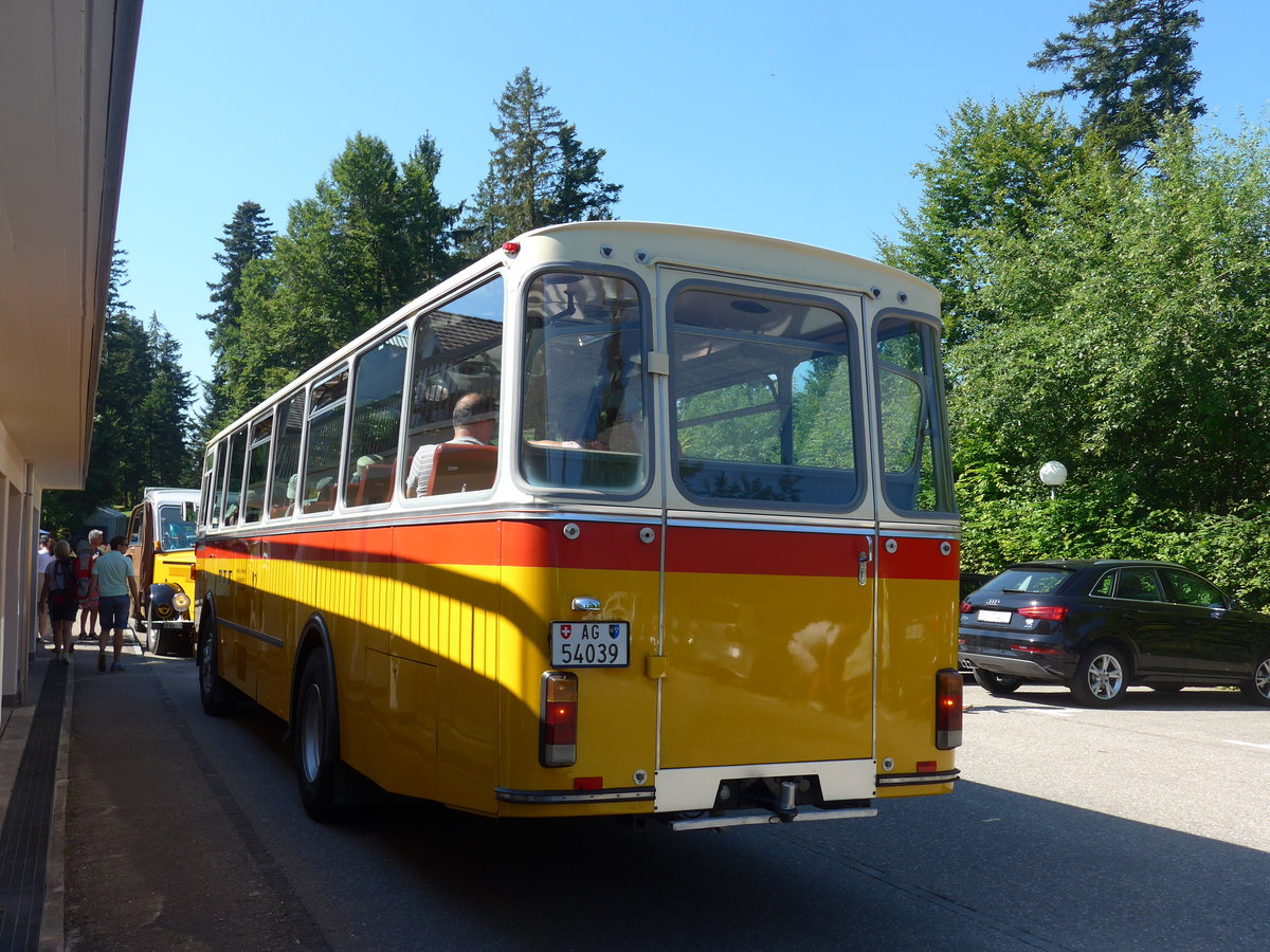 (194'475) - Birchler, Remetschwil - AG 54'039 - FBW/T�scher (ex Gerber, Winkel; ex Eggenberger, M�riken; ex Tanner, Bubendorf; ex P 24'803) am 1. Juli 2018 in Emmenmatt, Moosegg