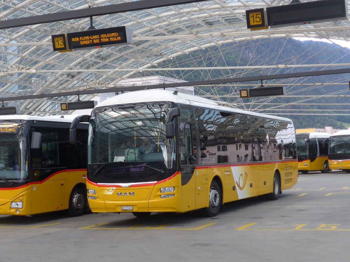 (194'782) - PostAuto Graub�nden - GR 173'203 - MAN am 15. Juli 2018 in Chur, Postautostation