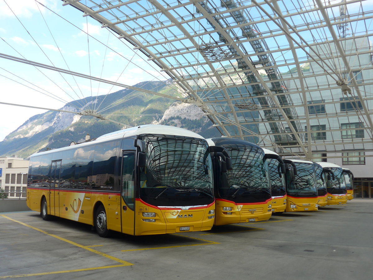 (194'787) - PostAuto Graub�nden - GR 173'205 - MAN am 15. Juli 2018 in Chur, Postautostation