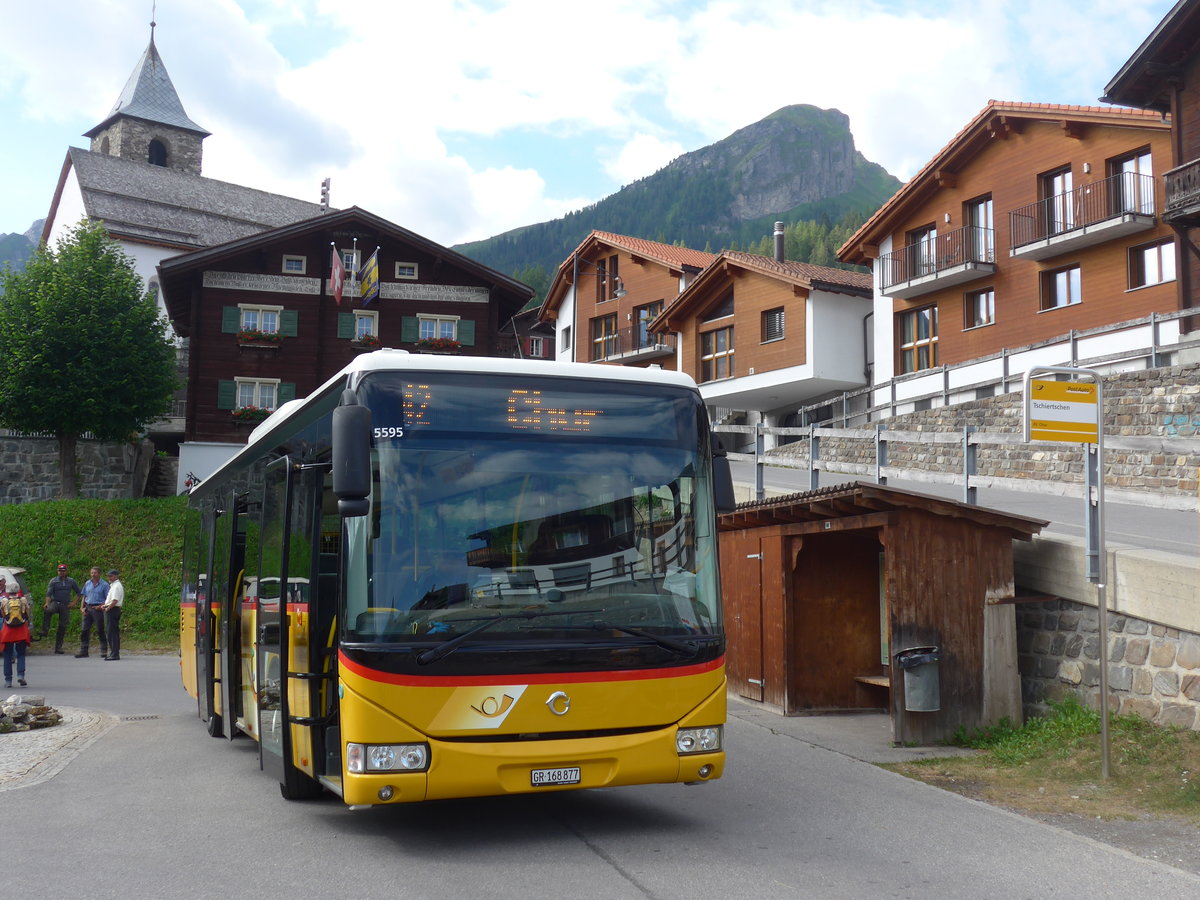 (194'800) - PostAuto Graub�nden - GR 168'877 - Irisbus am 15. Juli 2018 in Tschiertschen, Kehrplatz