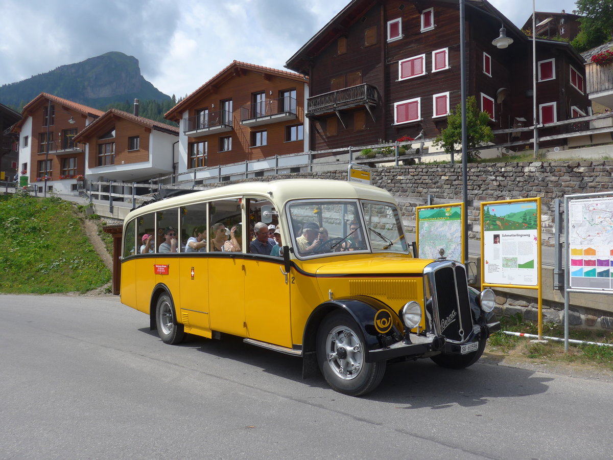 (194'826) - Baumgartner, Horn - Nr. 2/SG 61'596 - Berna/Seitz (ex Nr. 1; ex Rieser, H�tten; ex Kulmhotel, Arosa; ex Wanzenried, Innereriz; ex P 1653) am 15. Juli 2018 in Tschiertschen, Kehrplatz