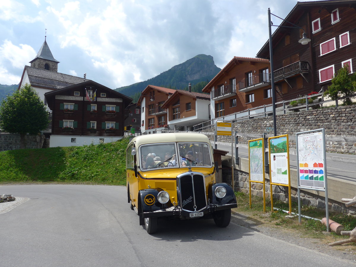 (194'827) - Baumgartner, Horn - Nr. 2/SG 61'596 - Berna/Seitz (ex Nr. 1; ex Rieser, H�tten; ex Kulmhotel, Arosa; ex Wanzenried, Innereriz; ex P 1653) am 15. Juli 2018 in Tschiertschen, Kehrplatz