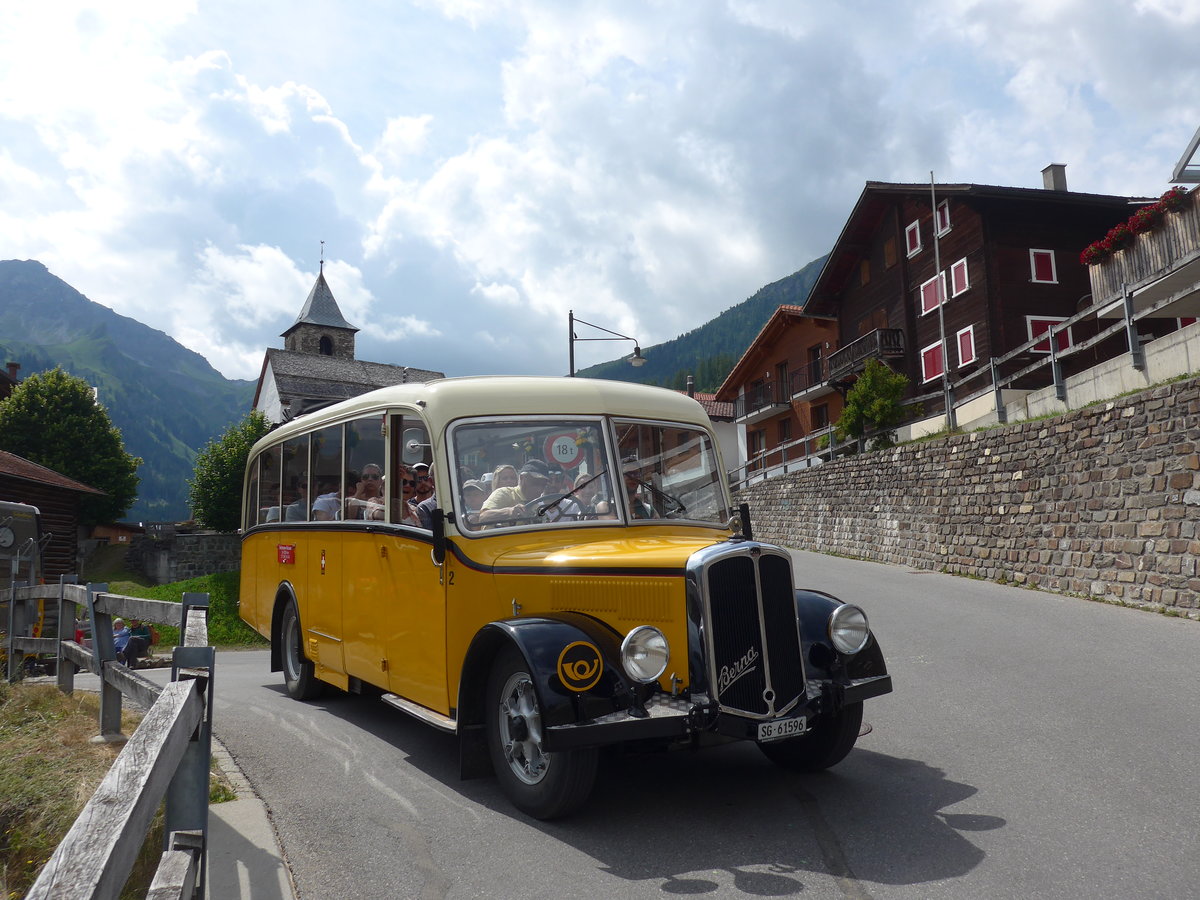 (194'828) - Baumgartner, Horn - Nr. 2/SG 61'596 - Berna/Hess (ex Nr. 1; ex Rieser, H�tten; ex Kulmhotel, Arosa; ex Wanzenried, Innereriz; ex P 1653) am 15. Juli 2018 in Tschiertschen, Enderdorf