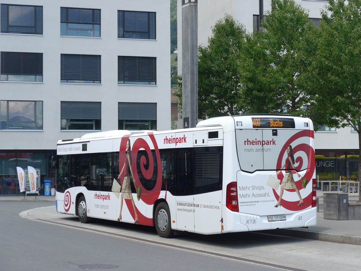 (194'850) - RTB Altst�tten - Nr. 41/SG 335'059 - Mercedes am 15. Juli 2018 beim Bahnhof Sargans