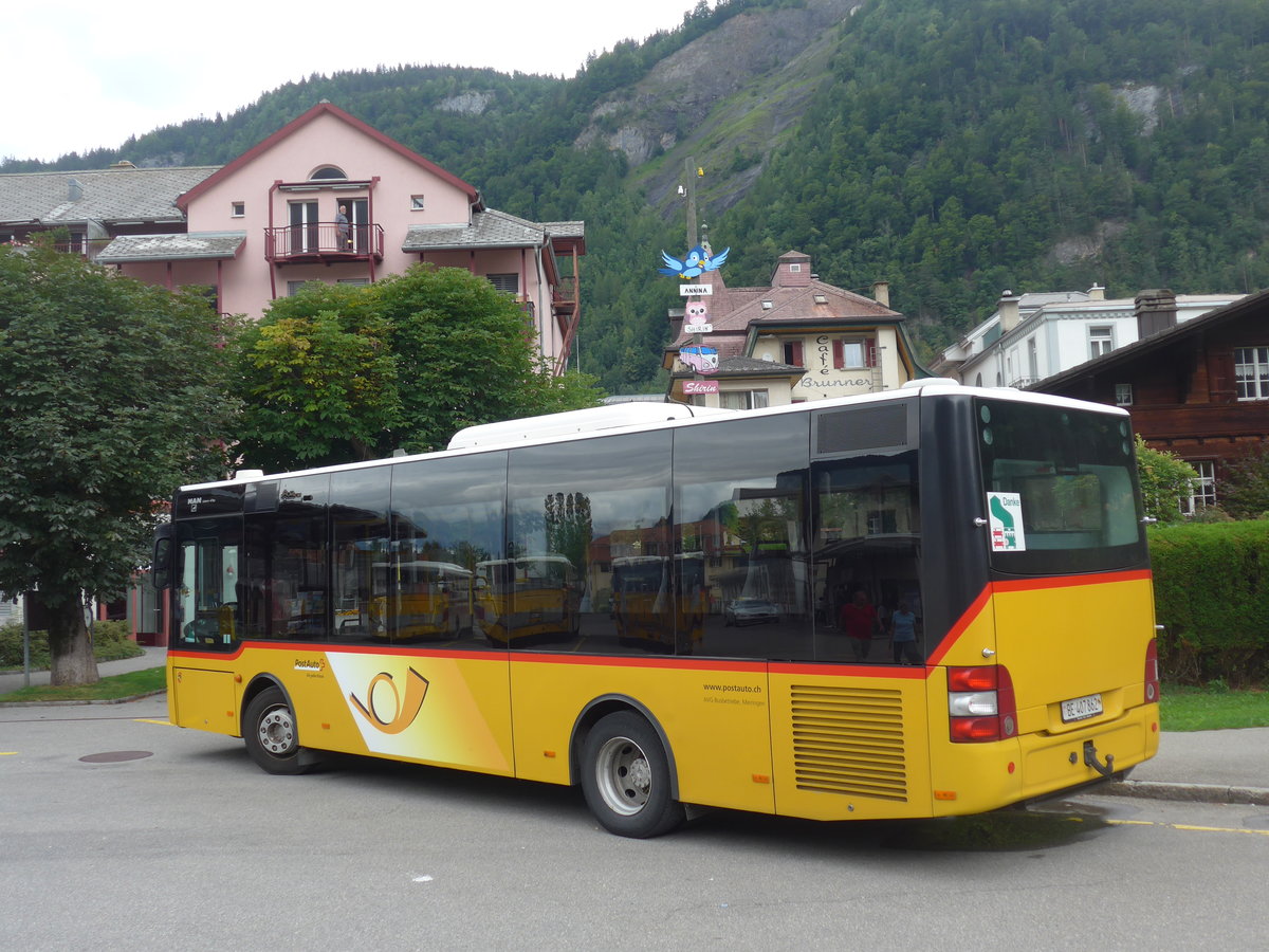 (194'971) - AVG Meiringen - Nr. 62/BE 407'862 - MAN/G�ppel am 21. Juli 2018 in Meiringen, Postautostation