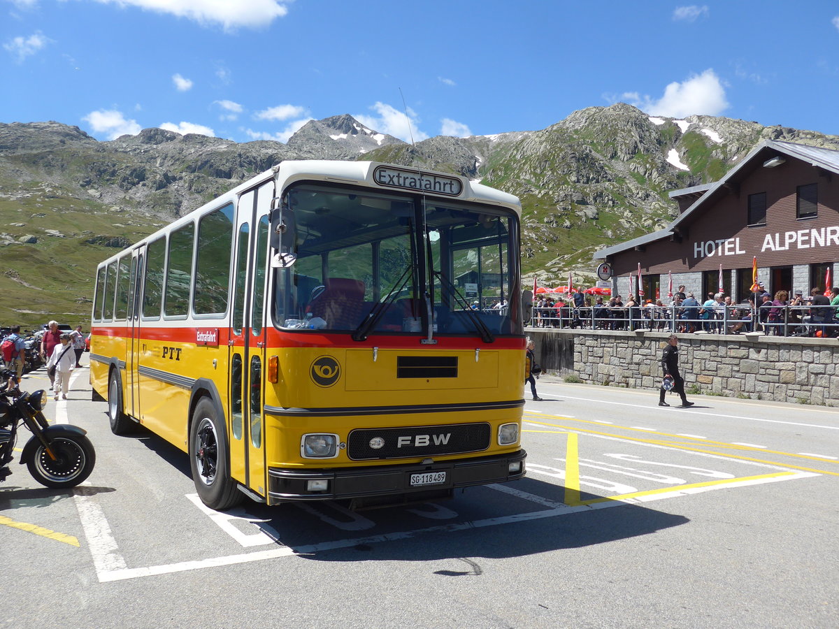(195'273) - Soltermann, Niederuzwil - SG 118'489 - FBW/Hess (ex Tiemann, Hombrechtikon Nr. 10; ex AAGU Altdorf Nr. 10) am 29. Juli 2018 in Grimsel, Passh�he