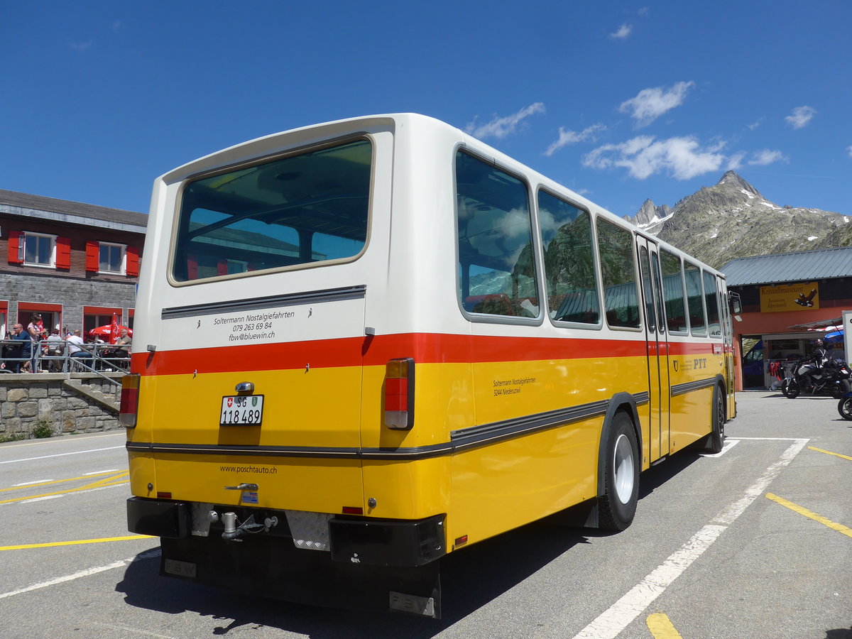 (195'274) - Soltermann, Niederuzwil - SG 118'489 - FBW/Hess (ex Tiemann, Hombrechtikon Nr. 10; ex AAGU Altdorf Nr. 10) am 29. Juli 2018 in Grimsel, Passh�he