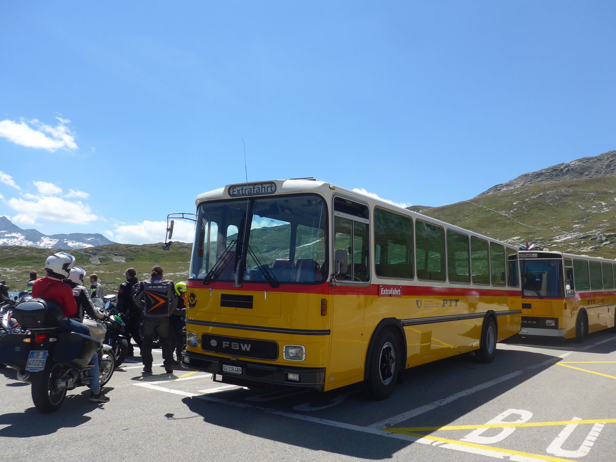 (195'283) - Soltermann, Niederuzwil - SG 118'489 - FBW/Hess (ex Tiemann, Hombrechtikon Nr. 10; ex AAGU Altdorf Nr. 10) am 29. Juli 2018 in Grimsel, Passh�he