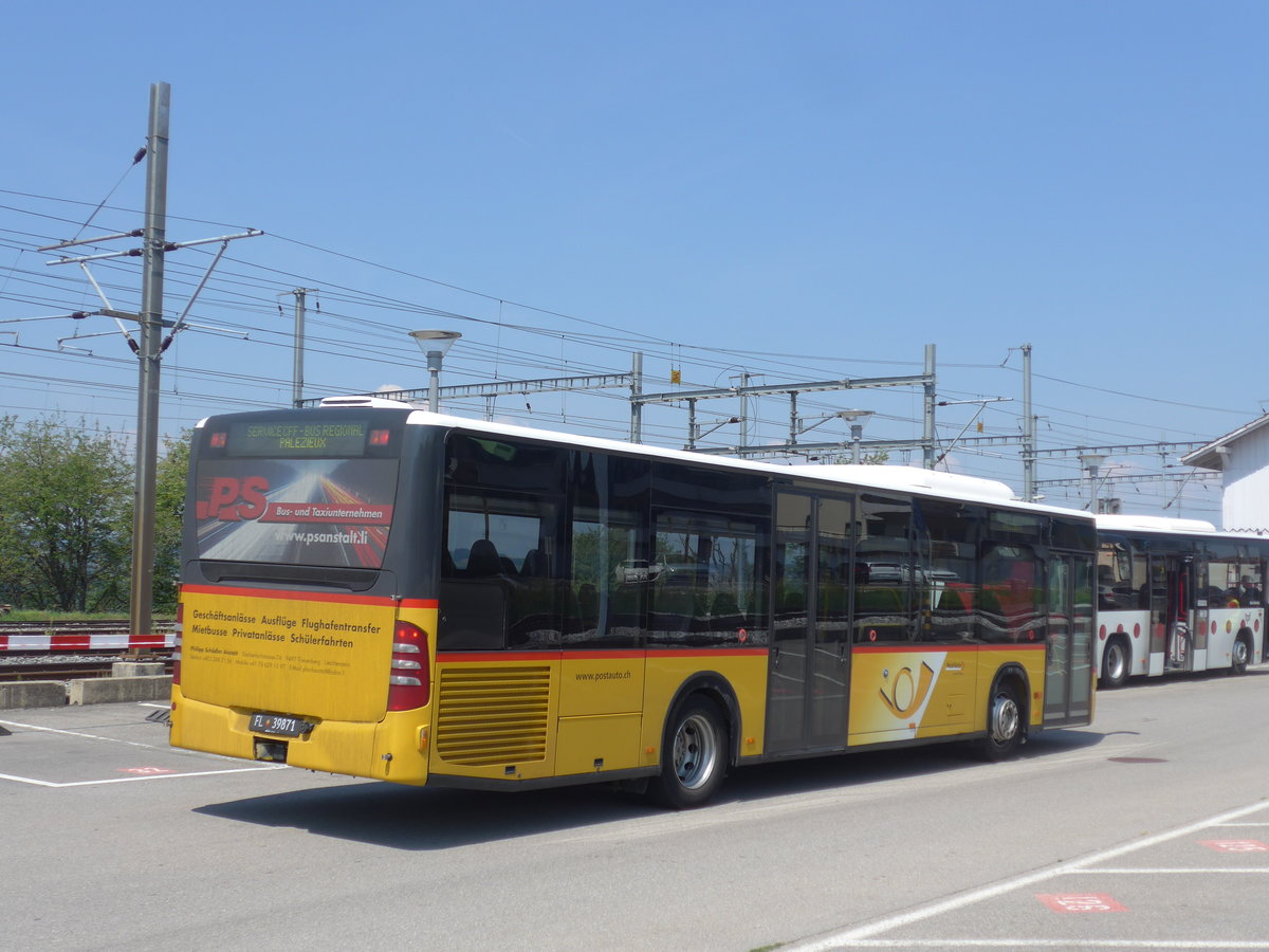 (195'567) - Aus Liechtenstein: Sch�dler, Triesenberg - Nr. 71/FL 39'871 - Mercedes (ex PostAuto Ostsschweiz Nr. 20) am 5. August 2018 beim Bahnhof Pal�zieux