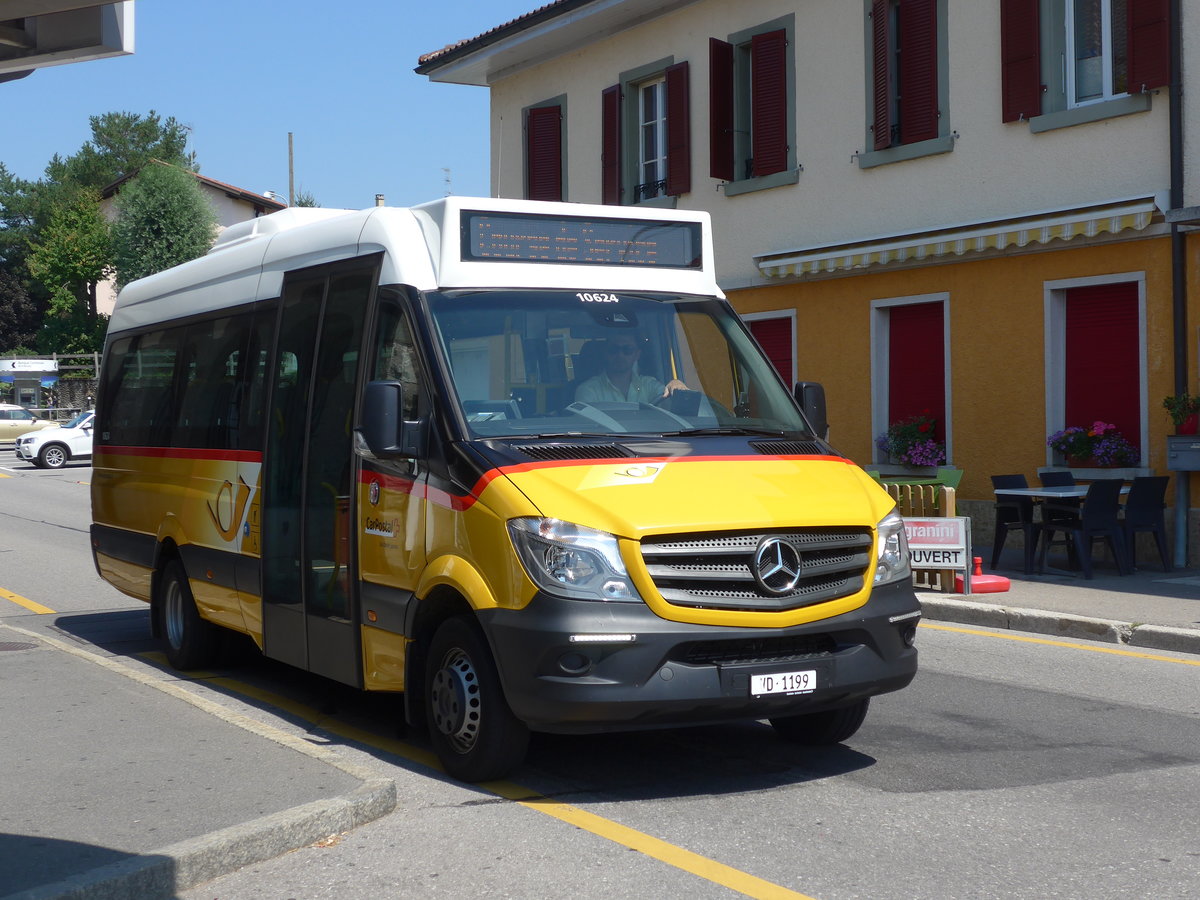 (195'593) - Faucherre, Moudon - VD 1199 - Mercedes am 5. August 2018 beim Bahnhof Pal�zieux