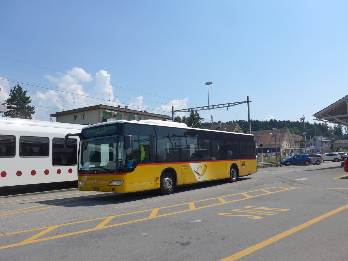 (195'596) - Aus Liechtenstein: Sch�dler, Triesenberg - Nr. 70/FL 39'871 - Mercedes (ex PostAuto Ostschweiz Nr. 6) am 5. August 2018 beim Bahnhof Pal�zieux
