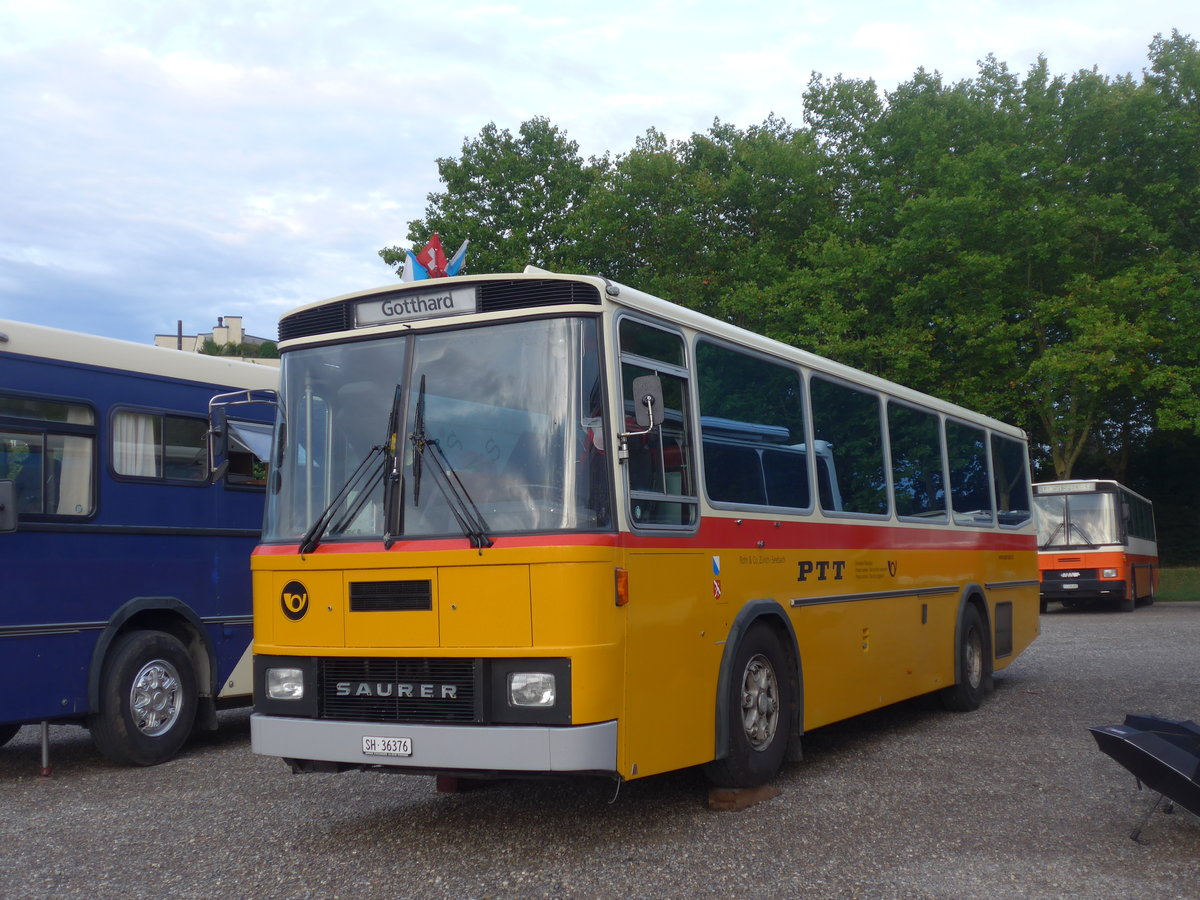 (195'891) - Roth, Z�rich - SH 36'376 - Saurer/T�scher (ex Looser, Elm; ex Mattli, Wassen) am 17. August 2018 in Wettingen, Zirkuswiese