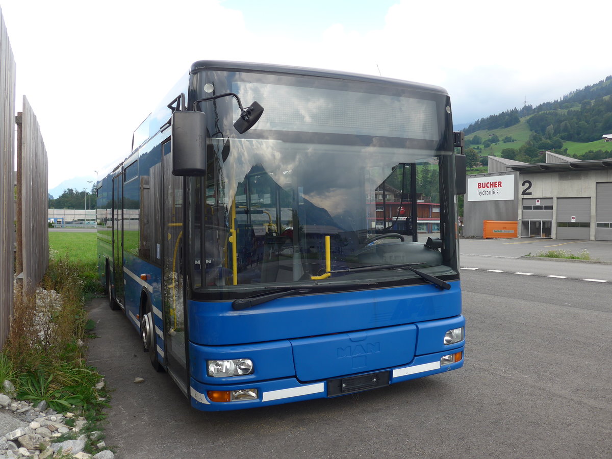 (196'087) - AFA Adelboden - Nr. 56 - MAN/G�ppel am 19. August 2018 in Frutigen, Garage
