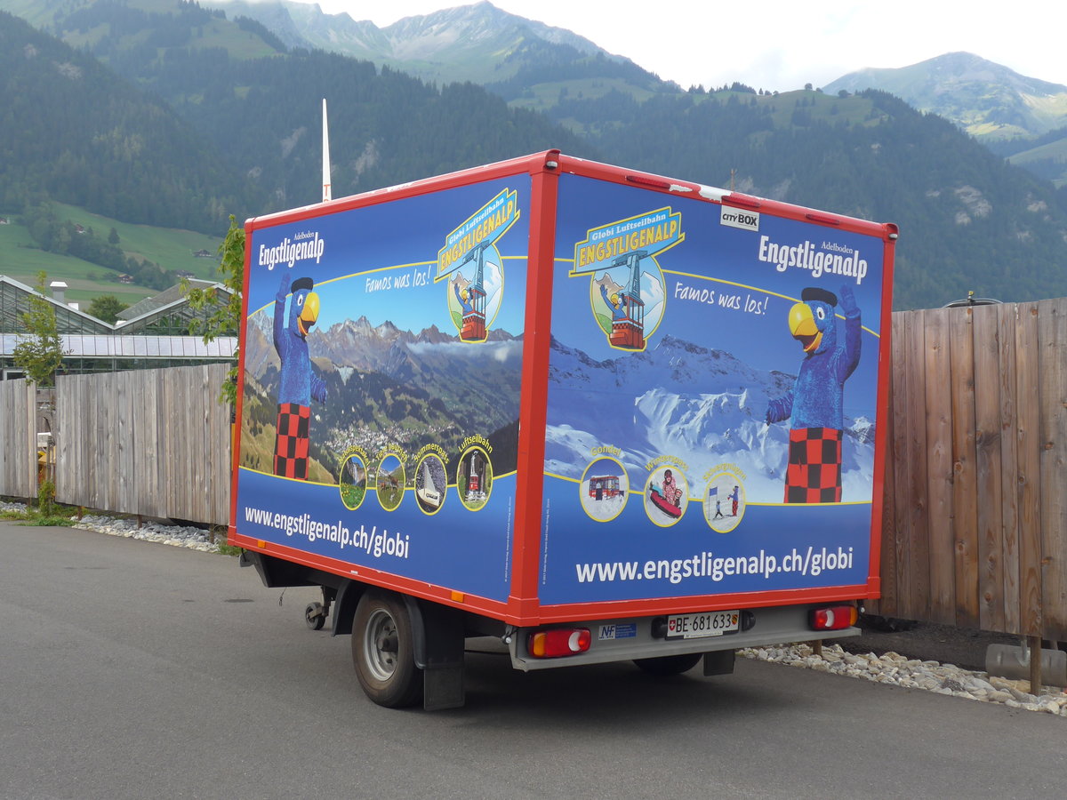 (196'090) - AFA Adelboden - Nr. 71/BE 681'633 - Niederhauser Gep�ckanh�nger am 19. August 2018 in Frutigen, Garage