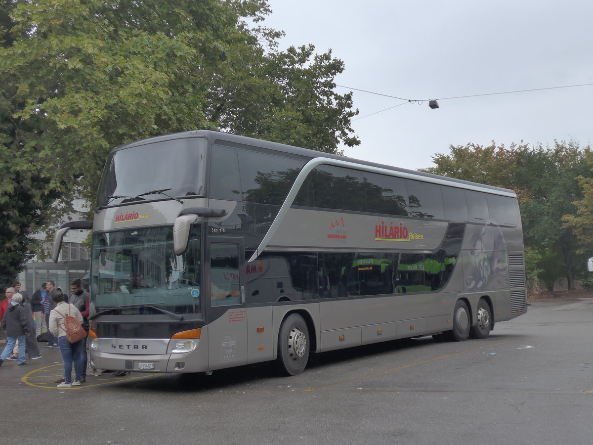 (196'240) - Hil�rio, Sch�tz - LU 254'807 - Setra (ex Domo, Glattbrugg) am 1. September 2018 in Z�rich, Sihlquai