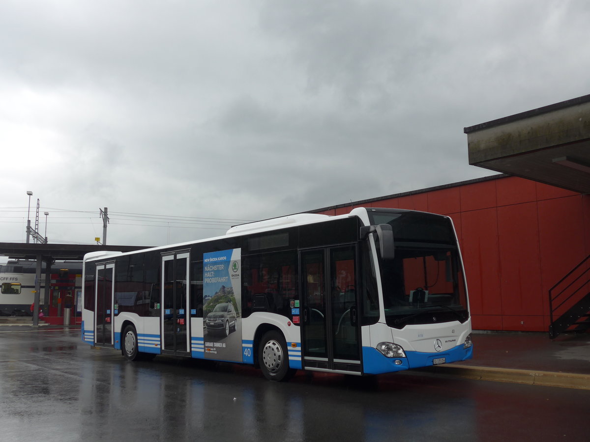 (196'255) - RTB Altst�tten - Nr. 40/SG 335'054 - Mercedes am 1. September 2018 beim Bahnhof Sargans