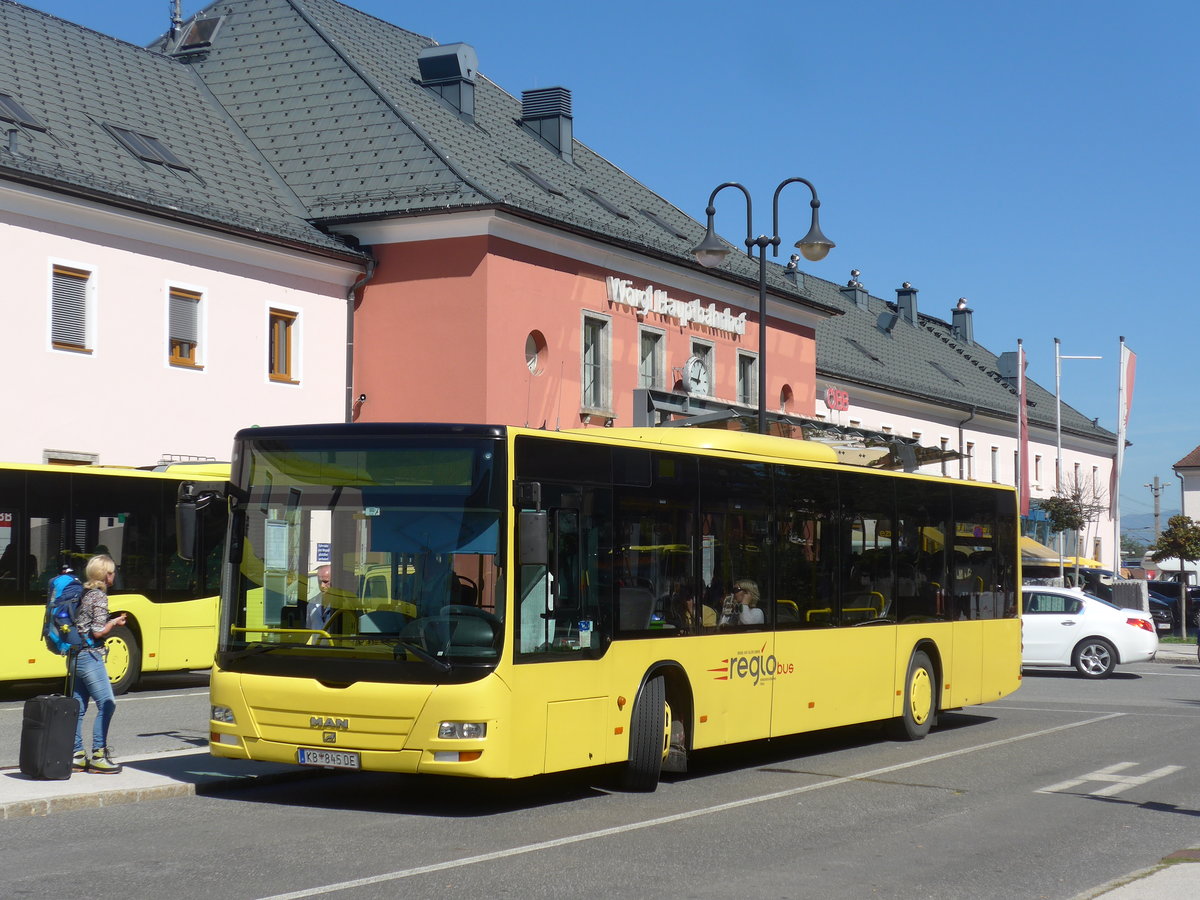 (196'960) - Schlechter, Brixen im Thale - KB 845 DE - MAN am 12. September 2018 beim Bahnhof W�rgl