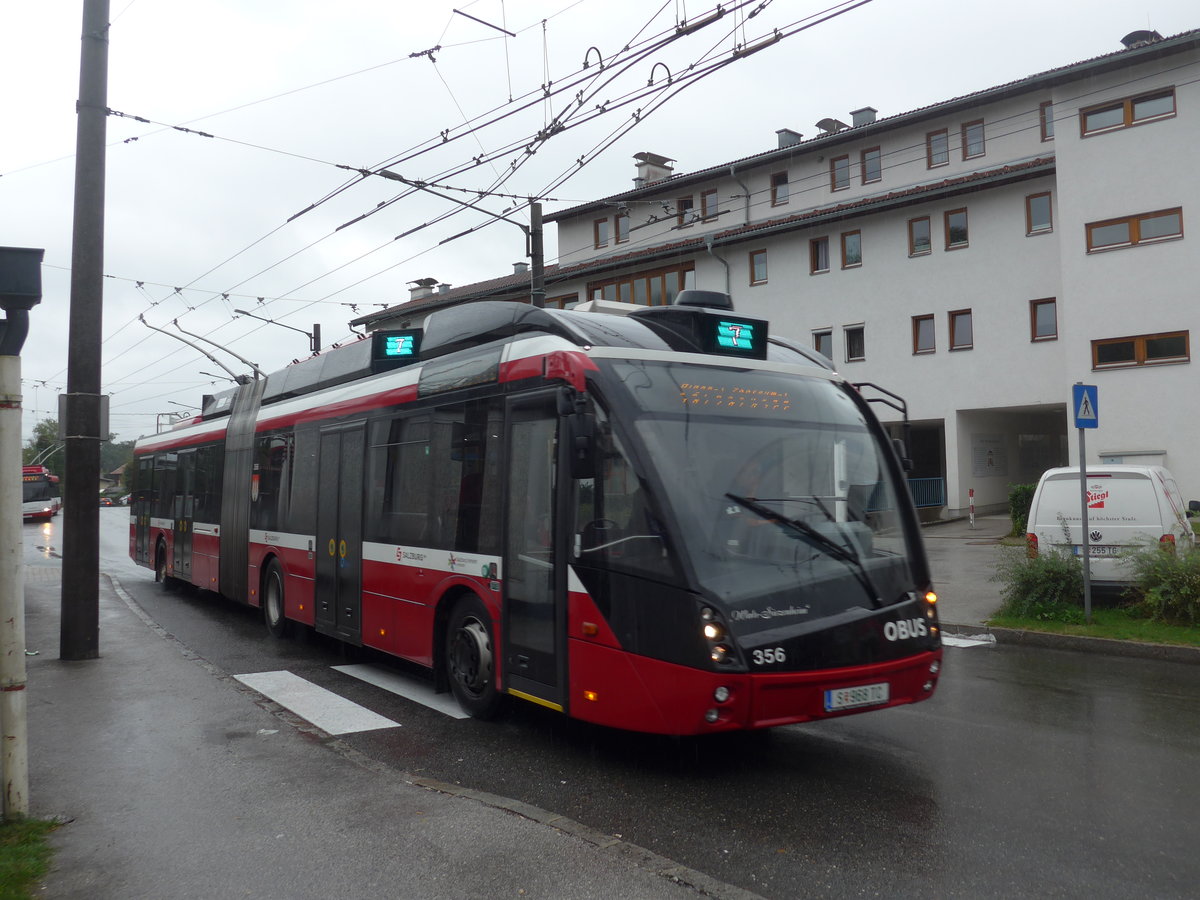 (197'444) - OBUS Salzburg - Nr. 356/S 968 TC - Solaris Gelenktrolleybus am 14. September 2018 beim Bahnhof Salzburg S�d