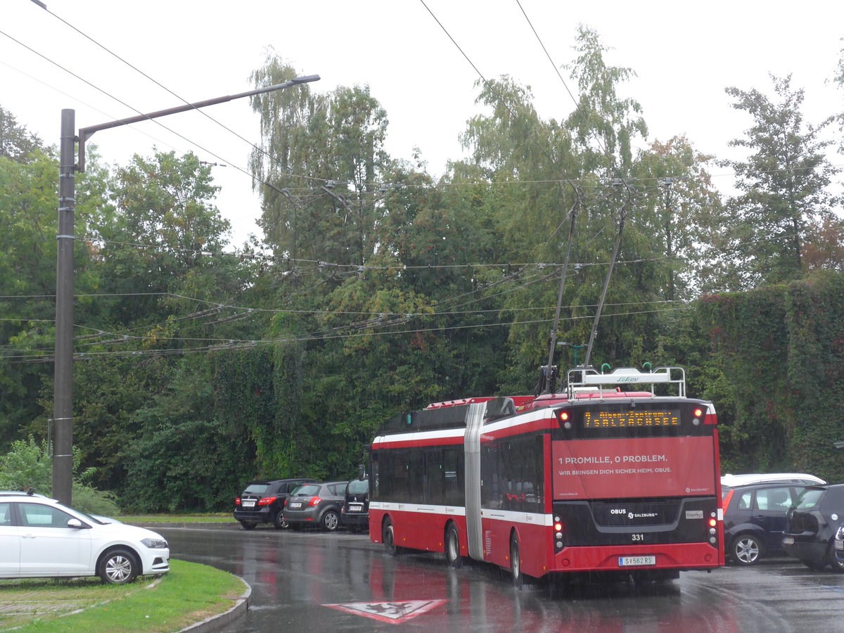 (197'459) - OBUS Salzburg - Nr. 331/S 562 RS - Solaris Gelenktrolleybus am 14. September 2018 beim Bahnhof Salzburg S�d