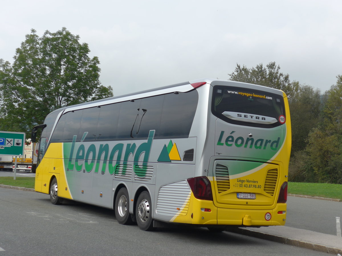 (197'624) - Aus Belgien: L�onard, Li�ge - Nr. 5/1-JJJ-580 - Setra am 15. September 2018 in Weer, Raststation