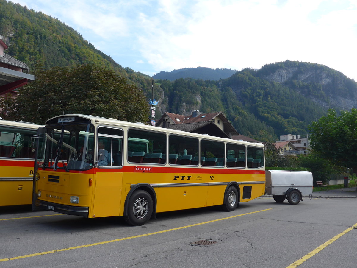 (197'669) - Schmid, Th�rishaus - BE 26'206 - Saurer/T�scher (ex P 24'244) am 16. September 2018 in Meiringen, Postautostation
