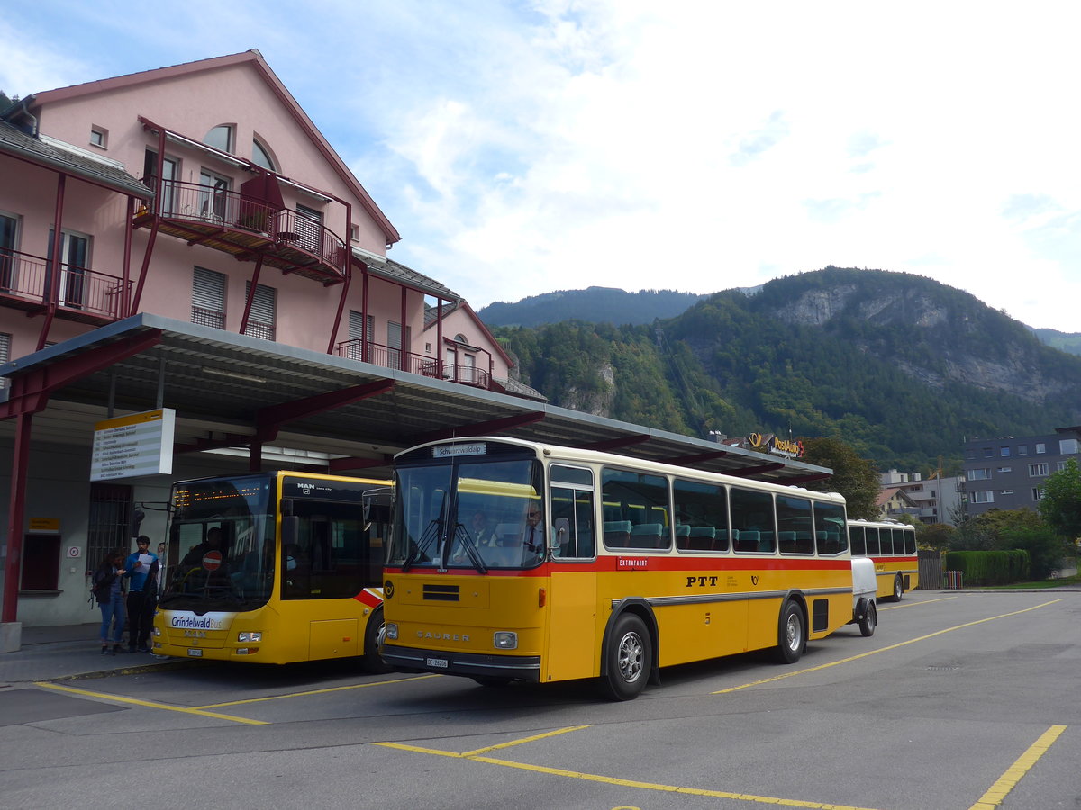 (197'677) - Schmid, Th�rishaus - BE 26'206 - Saurer/T�scher (ex P 24'244) am 16. September 2018 in Meiringen, Postautostation